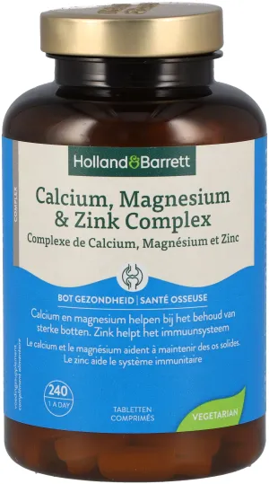 Holland & Barrett Calcium, Magnesium & Zink Complex - 240 Tabletten