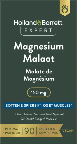 Holland & Barrett Expert Magnesium Malaat 150mg - 90 tabletten
