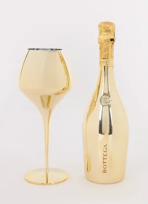 Bottega Bottega Gold mousserende wijn met champagneglas in geschenkdoos 750 ml