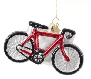 Vondels rode racefiets kersthanger