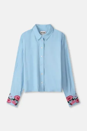 blouse sky blue melange