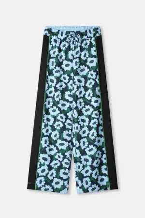 pants wild flowers blue