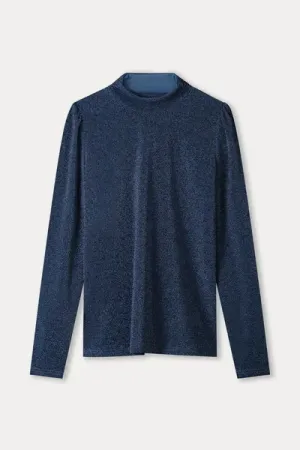 turtleneck glitter dawn blue