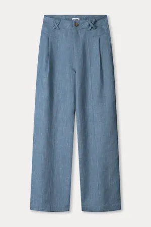 pants boucle dawn blue