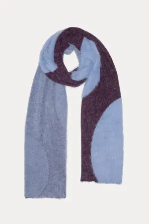 shawl dots plum