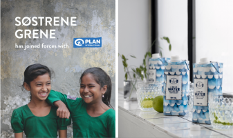 Søstrene Grene steunt Plan International met kartonnen waterflessen